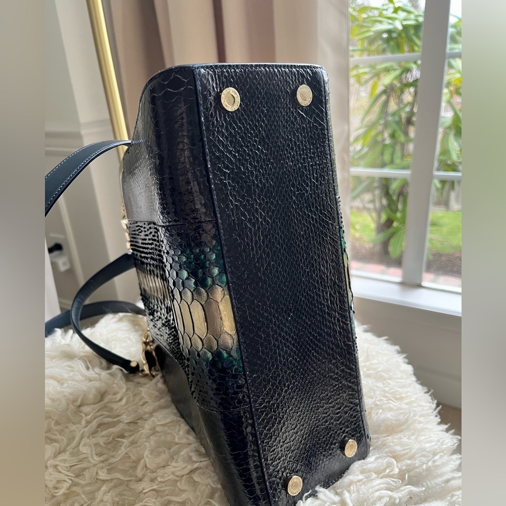 Bulgari Python Satchel Bag - image 4